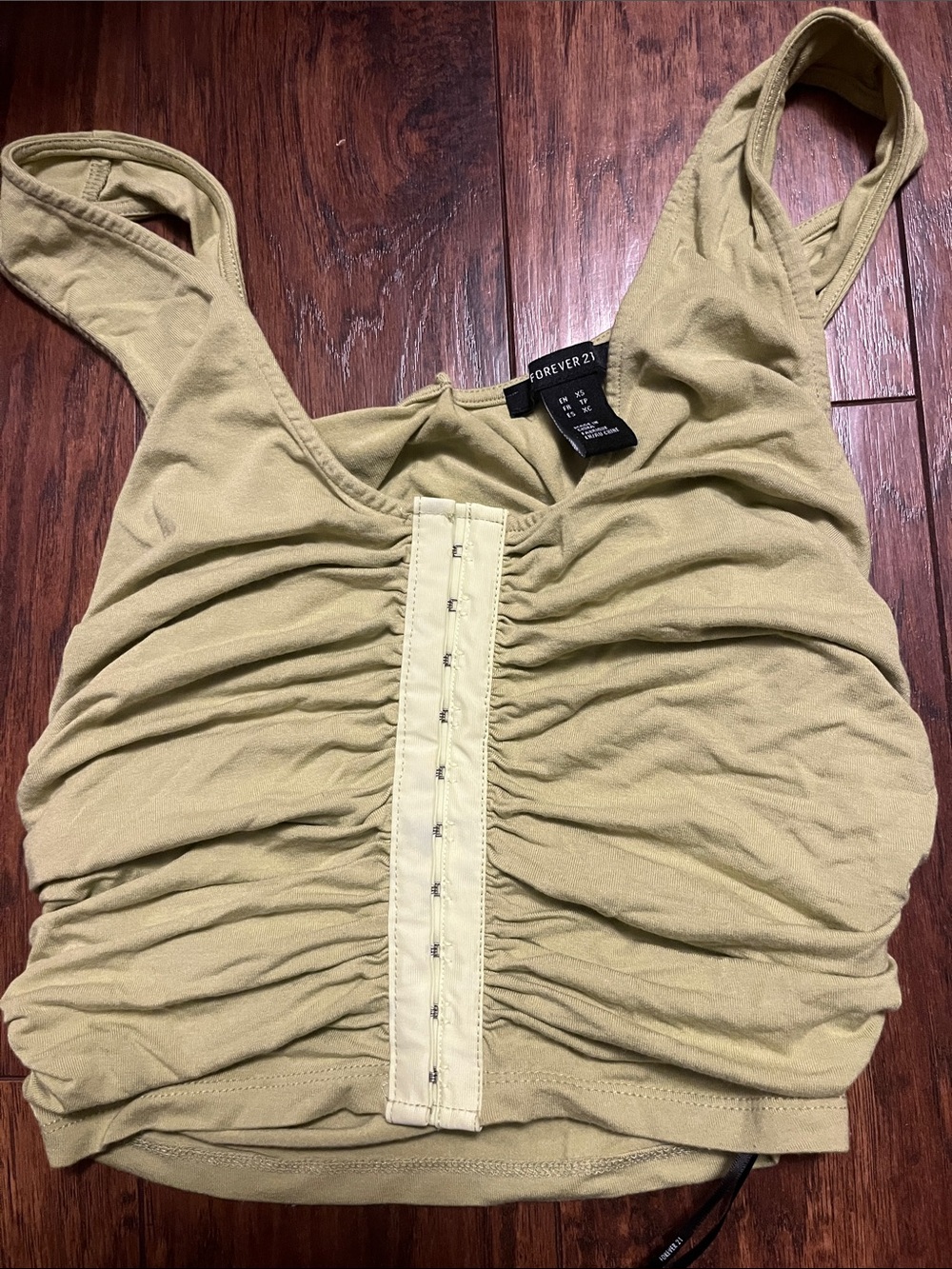Forever 21 Olive Green Ruched Camisole